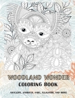 Woodland Wonder - Coloring Book - Antelope, Hamster, Hare, Alligator, and more By Mavis Gillespie Cover Image