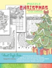 CHRISTMAS puzzle books for adults and coloring. Variety puzzle books for adults. A word search Christmas puzzle book with Christmas coloring pages, Ch By Vibrant Puzzle Books Cover Image