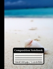 Composition Notebook: Beach Landscape Shell, Sand & Warter Picture / College Ruled Paper By Wild Journals Cover Image
