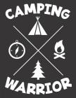 Mein Wohnmobil Reisetagebuch: Dein persönliches Tourenbuch für Wohnmobil und Campingreisen im handlichen A4+ Format I Motiv: Camping Warrior Kreuz Cover Image