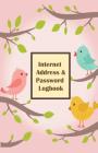 Internet Address & Password Logbook: Birds On Pink Cover Extra Size (5.5 x 8.5) inches, 110 pages By Fonza Password Logbook Cover Image
