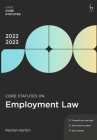 Core Statutes on Employment Law 2022-23 By Rachel Horton Cover Image