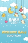 Welcome Baby Guest Book: Baby Shower Keepsake, Advice for Expectant Parents and BONUS Gift Log -Birds and Moon Design Cover Cover Image