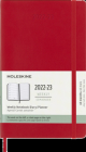 Moleskine 2023 Weekly Notebook Planner, 18M, Large, Scarlet Red, Soft Cover (5 x 8.5) Cover Image