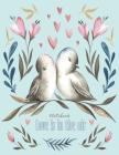 Notebook: Birds in love on blue cover and Dot Graph Line Sketch pages, Extra large (8.5 x 11) inches, 110 pages, White paper, Sk By Magic Lover Cover Image