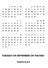 Tuesday or September or the End By Hannah Black, Anika Sabin (Editor) Cover Image