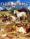 Adult Coloring Books: Country Farm Animals in Grayscale: 50 Realistic Country Farm Animals to Color; horses, cows, pigs, goats, sheep, chick By Kimberly Hawthorne Cover Image