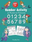 Number Activity: Numbers Tracing with Mermaids for Preschool and Kindergarten, Ages 3-5, 6-8, 1 to 50 Numbers Exercises, Count and Writ By Brainsky Press Cover Image