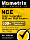 NCE Exam Preparation 2022 and 2023 Secrets - 650+ Practice Test Questions, National Counselor Study Guide with Step-by-Step Video Tutorials: [3rd Edit Cover Image
