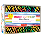Rainbow Watercolors Note Cards - 24 Cards: 24 Blank Cards in 8 Unique Designs with 25 Patterned Envelopes Cover Image