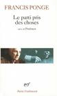 Par Pris Des Cho Douze (Collection Pobesie #16) By Francis Ponge Cover Image