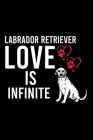 Labrador Retriever Love Is Infinite: Cute Labrador Retriever Default Ruled Notebook, Great Accessories & Gift Idea for Labrador Retriever Owner & Love By Creative Dog Design Journal Cover Image