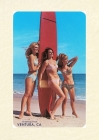 Vintage Lined Notebook Three Woman Surfers in Bikinis Greetings from Ventura Cover Image