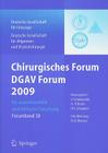Chirurgisches Forum Und Dgav 2009: Für Experimentelle Und Klinische Forschung 126.Kongress Der Deutschen Gesellschaft Für Chirurgie, München, 28.4.-1. Cover Image
