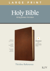 KJV Large Print Thinline Reference Bible, Filament Enabled Edition (Red Letter, Genuine Leather, Brown) Cover Image