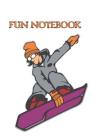 Fun Notebook: Boys Books - Mini Composition Notebook - Ages 6 -12 - Purple Skateboard Notebook Cover Image