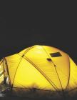 Mein Wohnmobil Reisetagebuch: Dein persönliches Tourenbuch für Wohnmobil und Campingreisen im handlichen A4+ Format I Motiv: Gelbes Zelt Cover Image