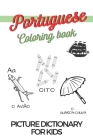 Learn Portuguese Coloring Book Picture Dictionary For Children Cover Image