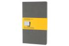 Moleskine Cahier Journal (Set of 3), Large, Squared, Pebble Grey, Soft Cover (5 x 8.25) (Cahier Journals) Cover Image