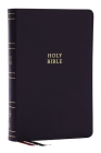 Nkjv, Single-Column Reference Bible, Verse-By-Verse, Black Bonded Leather, Red Letter, Comfort Print By Thomas Nelson Cover Image