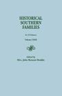 Historical Southern Families. in 23 Volumes. Volume XXII Cover Image