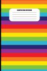 Composition Notebook: Bright Horizontal Stripes in Many Colors (100 Pages, College Ruled) Cover Image