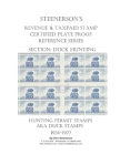 Steenerson's Revenue & Taxpaid Stamp Certified Plate Proof Reference Series - Federal Duck Hunting Permit Stamps Cover Image
