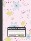 Composition Notebook: Pink, Blue & Yellow Flowers - Patterned Design With Little Birds - Perfect As A School Gift By Wild Journals Cover Image