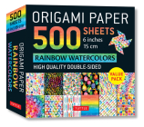 Origami Paper 500 Sheets Rainbow Watercolors 6 (15 CM): Tuttle Origami Paper: Double-Sided Origami Sheets Printed with 12 Different Designs (Instructi By Tuttle Studio (Editor) Cover Image