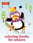 Coloring Books For Seniors: Christmas Book, Easy and Funny Animal Images Cover Image