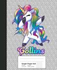 Graph Paper 5x5: COLLINS Unicorn Rainbow Notebook Cover Image