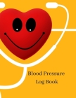 Blood Pressure Log Book: Blood Pressure Record Book, 53 Weeks of Daily Readings. 4 Spaces per Day for Time, Blood Pressure, Heart Cover Image