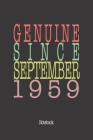 Genuine Since September 1959: Notebook Cover Image