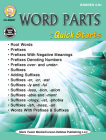 Word Parts Quick Starts Workbook, Grades 4 - 12 By Cindy Barden Cover Image