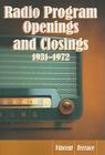 Radio Program Openings and Closings, 1931-1972 Cover Image