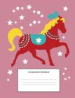 Composition Notebook: Horse Exercise Notepad for Girls, Back To School, Homeschooling, (7.44x9.69 Inches) 100 Pages, Sweet and Cute Writing Cover Image
