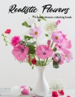A hand-drawn coloring book: Realistic Flowers Cover Image