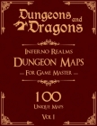 Dungeons and Dragons Inferno Realms Dungeon Maps for Game Masters Vol 1: 100 Unique Underwater Maps and Stories for TTRPGs By Dungeons Stuff, Yassine Talhi Cover Image