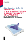 Empirische Forschungsmethoden in der Betriebswirtschaftslehre (de Gruyter Studium) Cover Image
