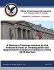 A Review of Various Actions by the Federal Bureau of Investigation and Department of Justice in Advance of the 2016 Election By Office of the Inspector General, U. S. Department of Justice Cover Image