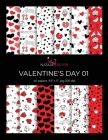 Valentine's day 01: Scrapbooking, Design and Craft Paper, 40 sheets, 12 designs, size 8.5 