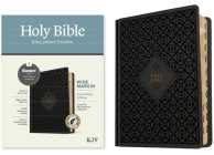 KJV Wide Margin Bible, Filament Enabled Edition (Red Letter, Hardcover Leatherlike, Ornate Tile Black, Indexed) By Tyndale (Created by) Cover Image