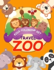 Kids Coloring Set Travel Zoo: Coloring Travel Kit Zoo Animals Book For Kids Ages 2 - 5 Cover Image