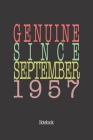 Genuine Since September 1957: Notebook Cover Image