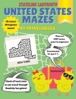 Stateline Labyrinths: United States Mazes - Easy/Ages 4-7 By Travelchicks Cover Image