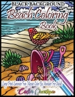 Beach Color by Number Coloring Book for Adults- Large Print Summer Fun BLACK BACKGROUND Mosaic: Ocean Art for Relaxation Cover Image