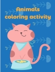 Animals coloring activity: Christmas books for toddlers, kids and adults Cover Image