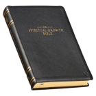 The Spiritual Growth Bible, Study Bible, NLT - New Living Translation Holy Bible, Premium Full Grain Leather, Black Cover Image