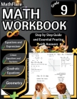MathFlare - Math Workbook 9th Grade: Math Workbook Grade 9: Equations and Expressions, Linear Equations, System of Equations, Quadratic Equations, and Cover Image