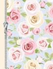 Blossom: Pink Roses Patch College Ruled Composition Writing Notebook Cover Image